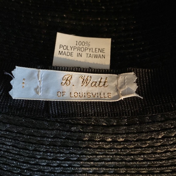 B. Watt of Louisville Derby Hat. Black with Bow and Sequined details - Picture 5 of 8